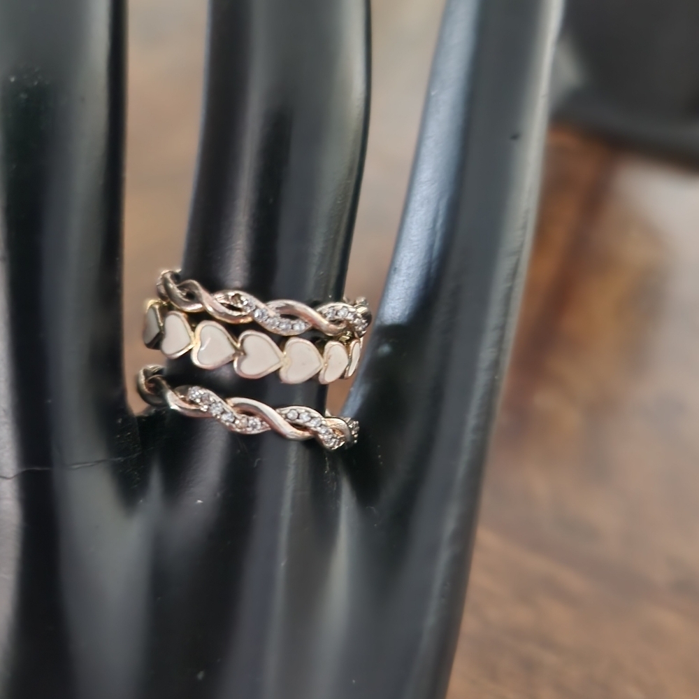 925 sterling silver 3 rings
